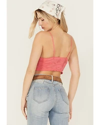 Fornia Women's Seamless Floral Jacquard Tank Top