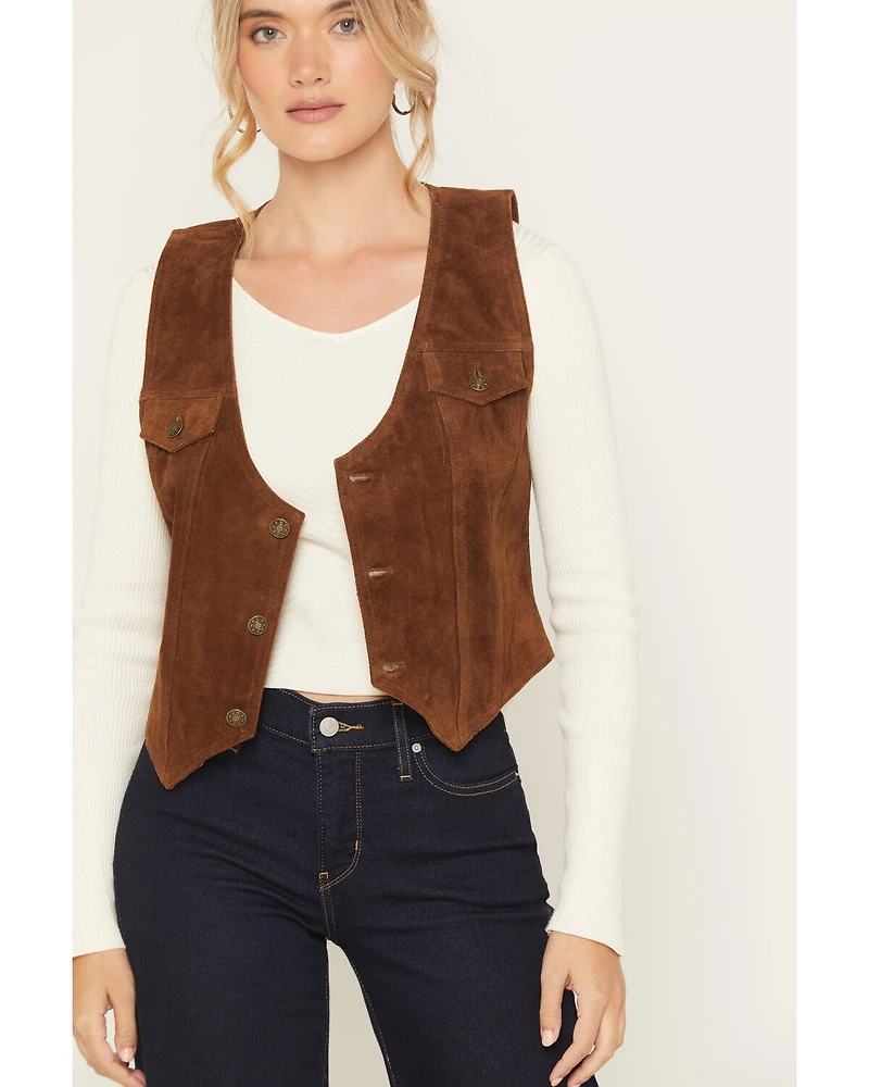 Scully Women's Suede Button-Down Vest