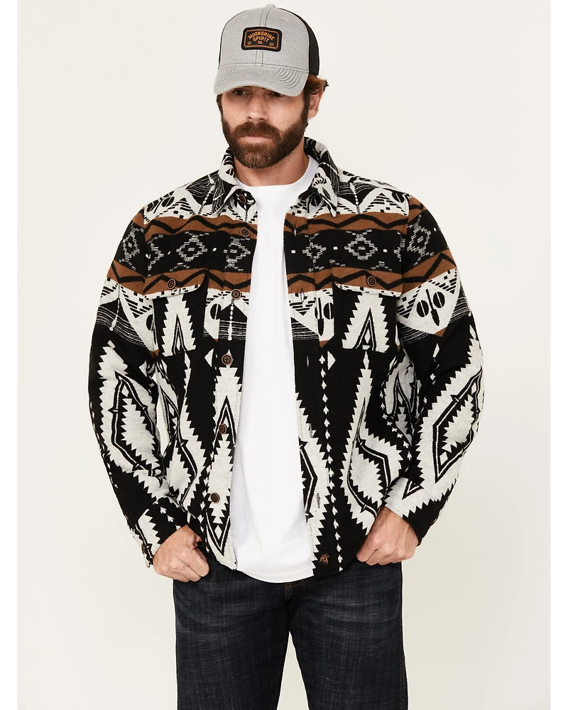 Moonshine Spirit Men's Revenge Southwestern Print Button-Down Shirt Jacket