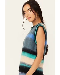 Molly Bracken Women's Striped Sleeveless Sweater Vest