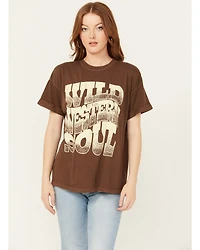 Girl Dangerous Women's Wild Western Soul Relaxed Short Sleeve Graphic Tee