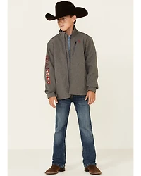 Ariat Boys' Americana Logo 2.0 Zip-Front Softshell Jacket