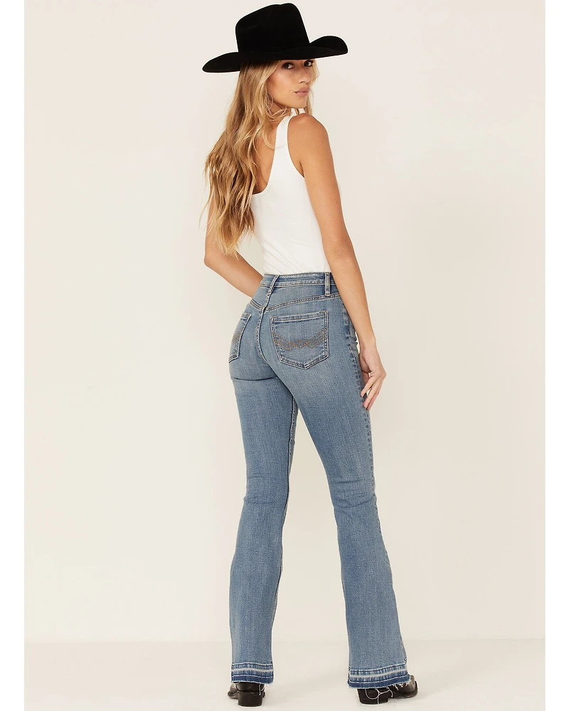 Idyllwind Women's Medium Wash Old West High Risin' Released Hem Flare Jeans