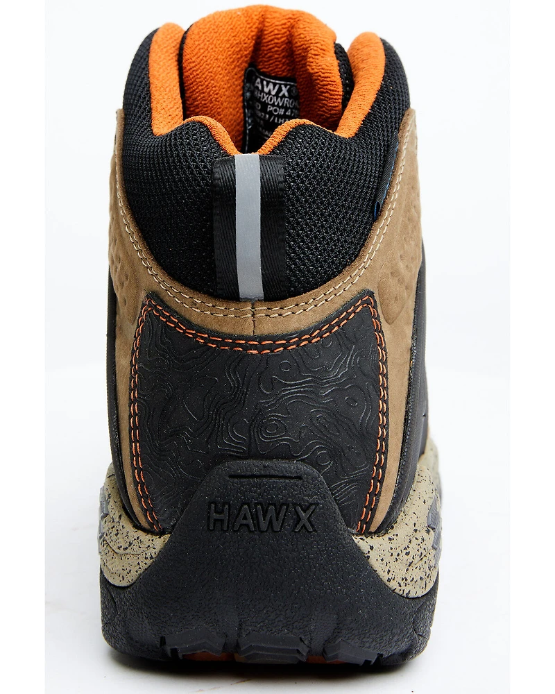 Hawx Men's Talon 2 Deep Taupe Waterproof Lace-Up Hiking Work Boots - Soft Toe