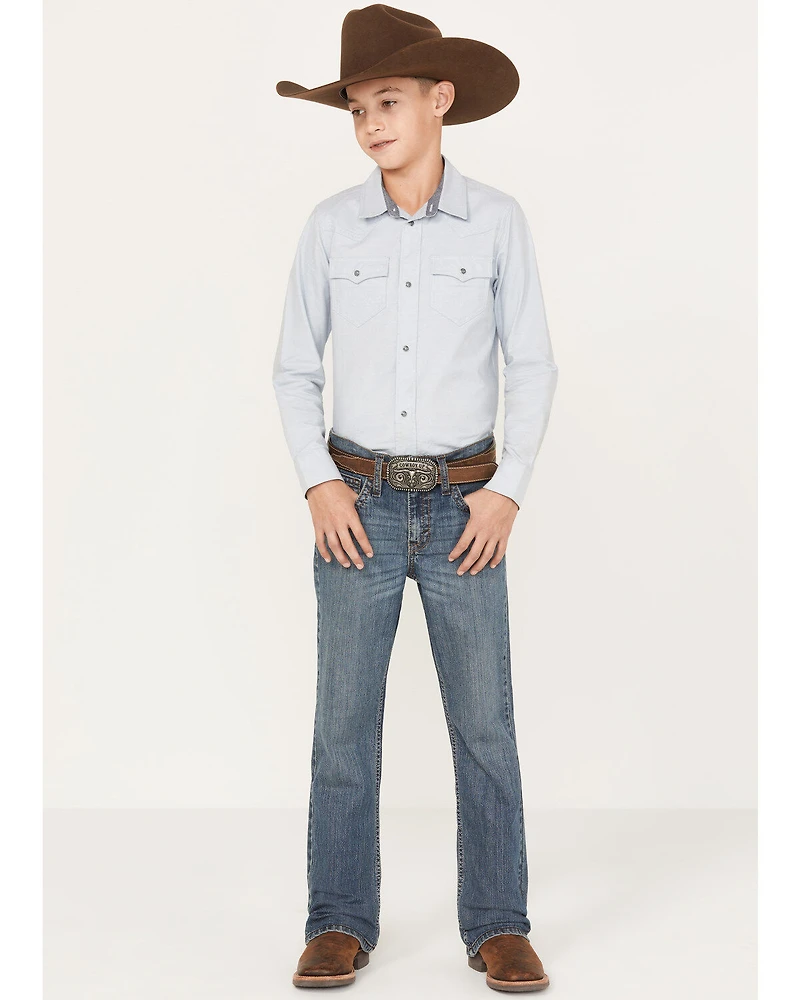 Cody James Boys' Bozeman Dark Wash Slim Bootcut Stretch Denim Jeans