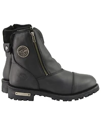 Milwaukee Leather Women's Super-Clean Double Sided Zipper Entry Boots - Round Toe