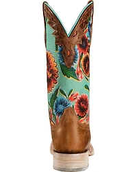 Ariat Women's Floral Textile Circuit Champion Western Boots - Broad Square Toe