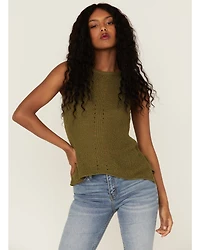 Panhandle Women's Halter Sweater Knit Tank