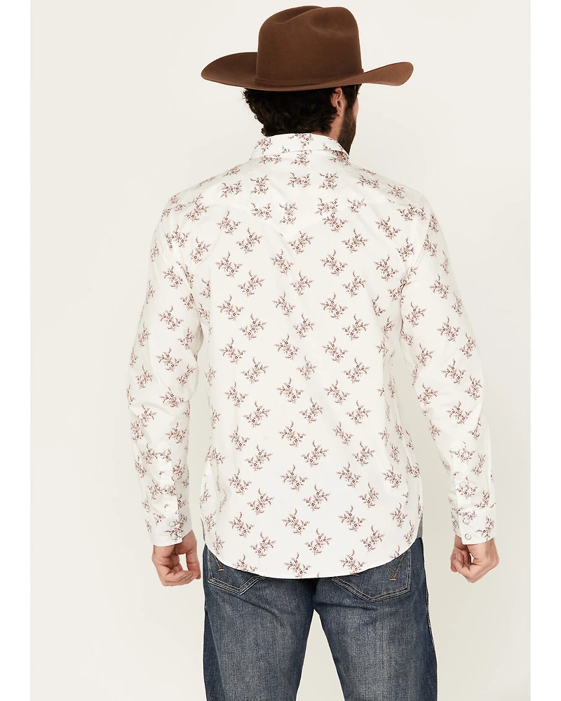 Moonshine Spirit Men's the Light Floral Print Long Sleeve Snap Western Shirt