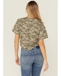 Youth Revolt Women's Camo Print Seamed Tee