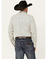 Cody James Men's Gunsmoke Striped Print Long Sleeve Button-Down Stretch Western Shirt