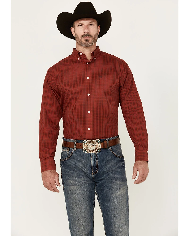 Ariat Men's Ian Plaid Print Long Sleeve Button-Down Western Shirt
