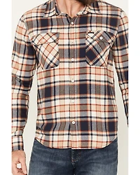 Brixton Men's Bowery Plaid Print Long Sleeve Button-Down Flannel Shirt