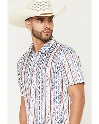 Panhandle Slim Men's Southwestern Short Sleeve Snap Polo Shirt