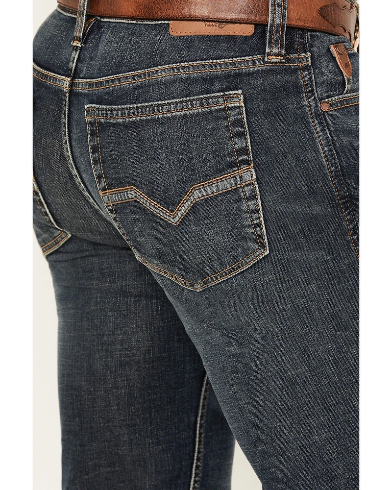 Moonshine Spirit Men's Pantera Wash Decker Slim Straight Stretch Denim Jeans
