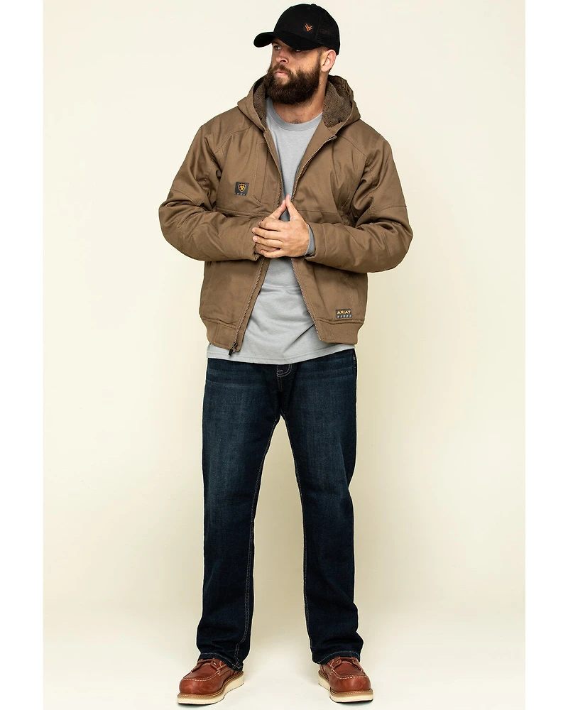 Ariat Men's Field Khaki Rebar Duracanvas Hooded Work Jacket