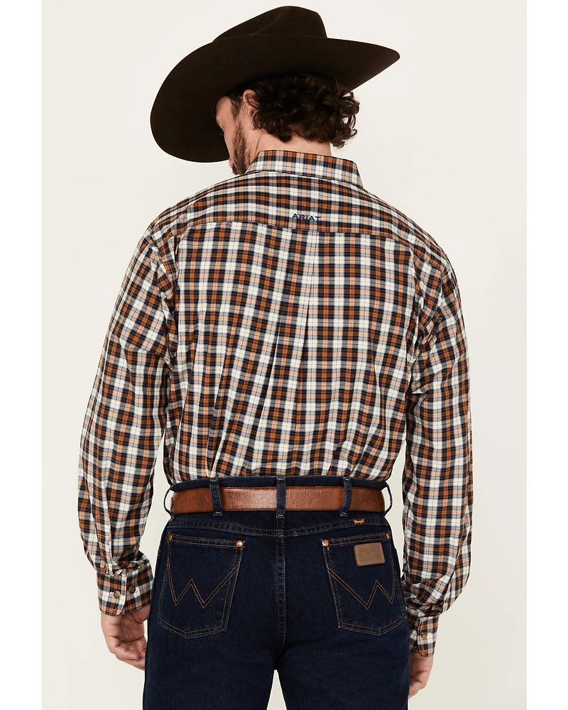 Ariat Pro Men's Thomas Plaid Print Long Sleeve Button-Down Western Shirt
