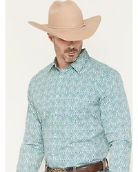 Gibson Trading Co Men's Lava Lamps Medallion Print Long Sleeve Button-Down Stretch Western Shirt