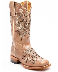 Shyanne Women's Hybrid Leather TPU Verbena Western Performance Boots - Broad Square Toe