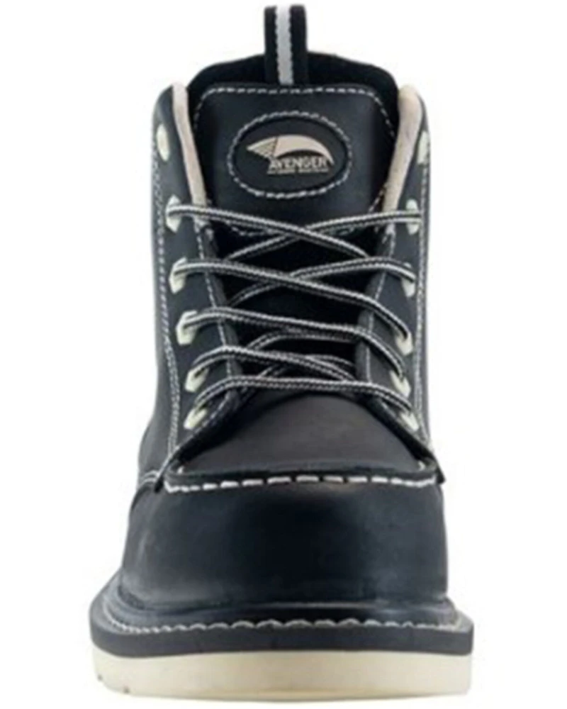 Avenger Women's Mid 6" Lace-Up Waterproof Wedge Work Boots - Carbon Toe
