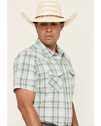 Ariat Men's Hinkle Retro Fit Plaid Print Short Sleeve Snap Western Shirt