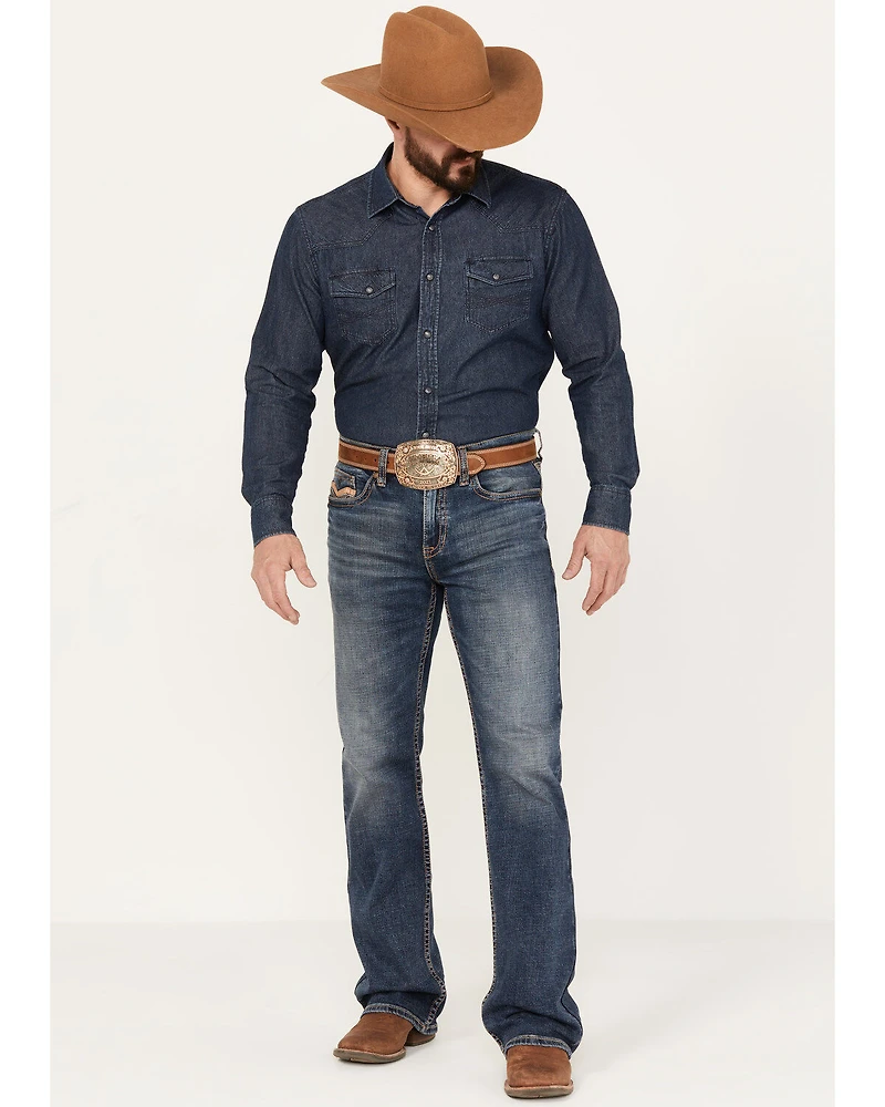 Cody James Men's Stonewall Wash Wyatt Slim Bootcut Stretch Denim Jeans