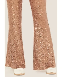 Sadie & Sage Women's Inferno Sequin Flare Pants