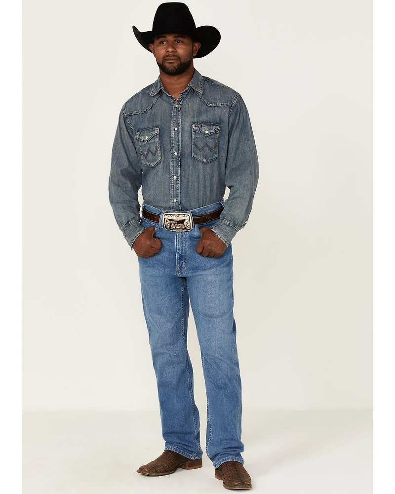 Blue Ranchwear Men's Bronc Rider Wash Dillon Regular Straight Denim Jeans