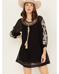 Shyanne Women's Gauze Embroidered Mini Dress