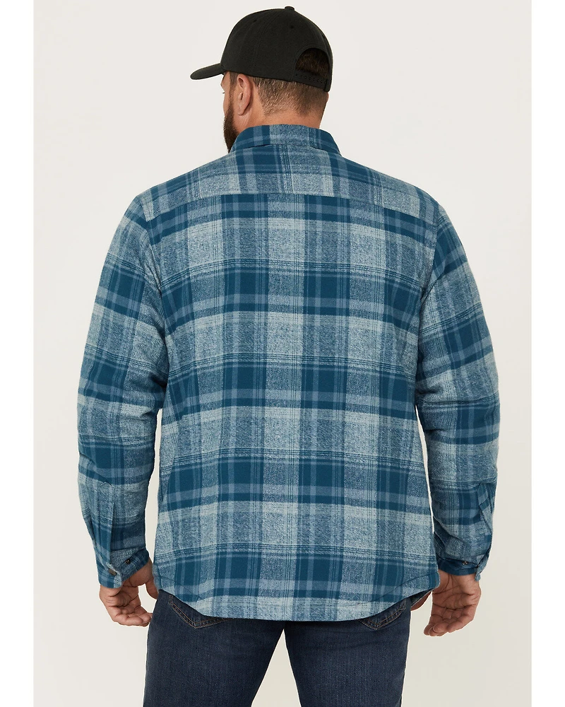 Dakota Grizzly Men's Ivan Plaid Print Sherpa Lined Shirt Jacket