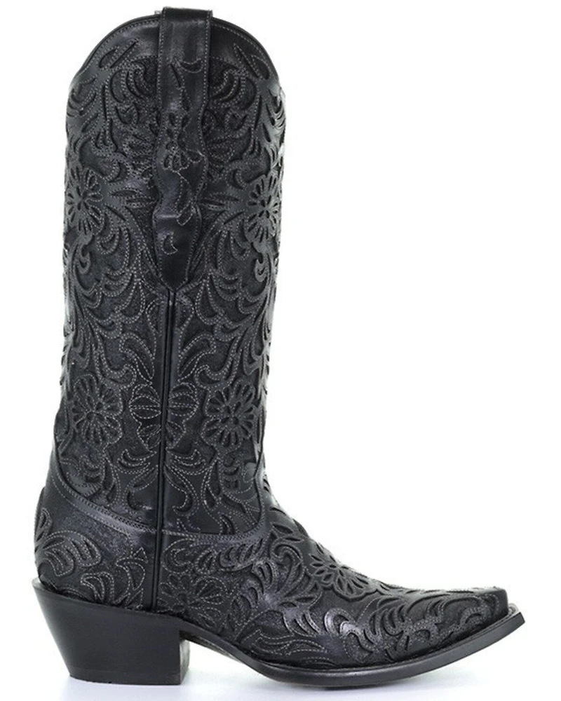 Corral Women's Black Lorraine Western Boots - Snip Toe