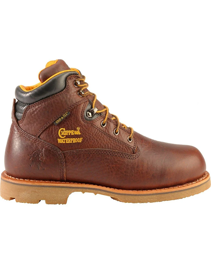 Chippewa Men's Waterproof & Insulated 6" Lace-Up Work Boots - Soft Toe