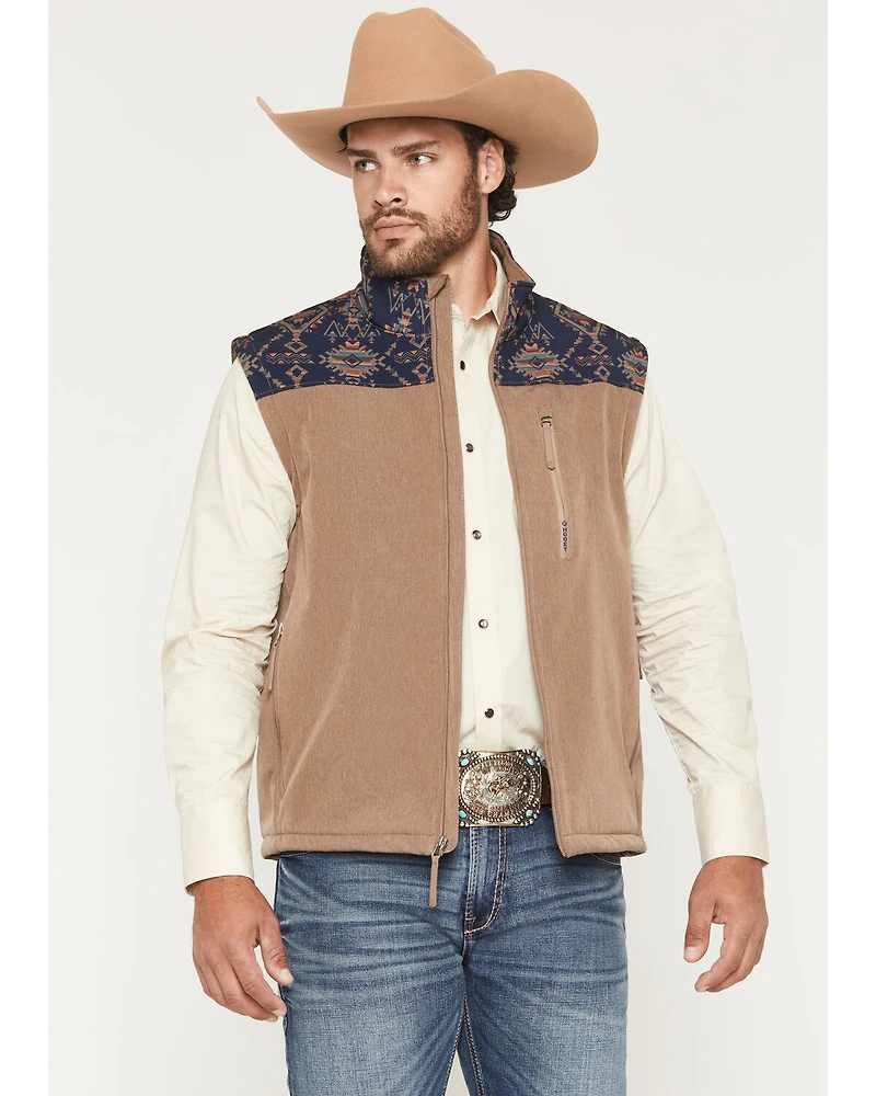 Hooey Men's Jackson Hole Southwestern Colorblock Softshell Vest