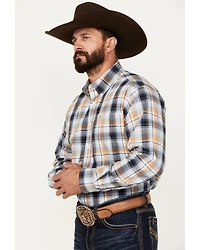 Cinch Men's Plaid Print Long Sleeve Button-Down Western Shirt