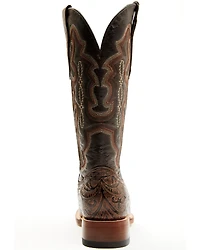 Tanner Women's Hand Tooled Floral Western Boots - Broad Square Toe