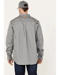Hawx Men's FR Solid Long Sleeve Button-Down Woven Work Shirt - Big & Tall