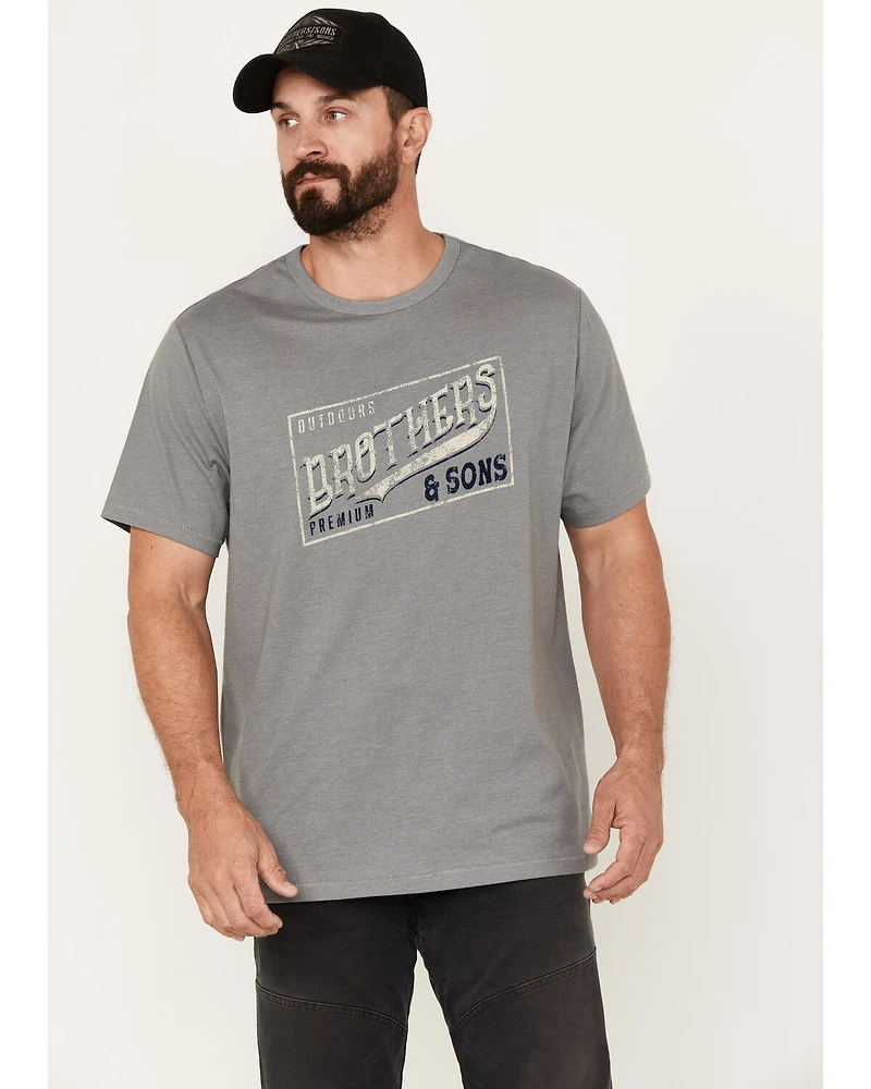 Brothers and Sons Men's Outdoors Logo Short Sleeve Graphic T-Shirt