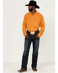 RANK 45® Men's Solid Roughie Tech Long Sleeve Snap Western Shirt