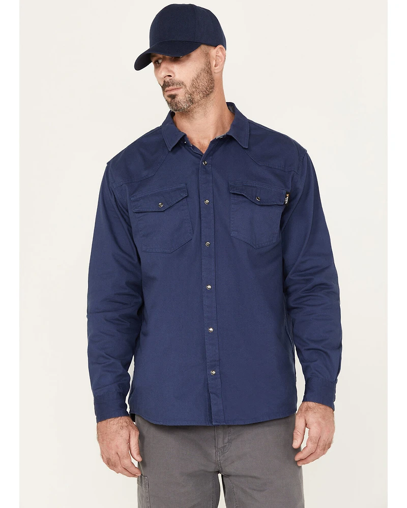 Hawx Men's Twill Western Snap Work Shirt