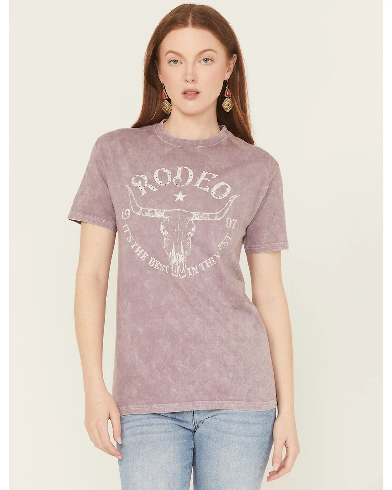 Youth Revolt Women's Rodeo Embellished Short Sleeve Graphic Tee