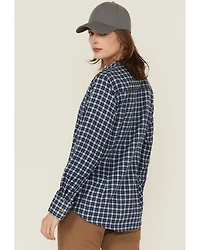 Ariat Women's FR Angeles Plaid Print Long Sleeve Button-Down Work Shirt