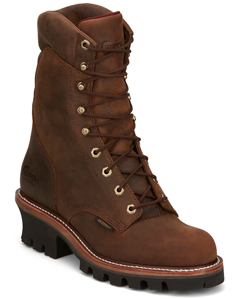 Chippewa Men's Super DNA 9" Waterproof Logger Work Boots - Soft Toe