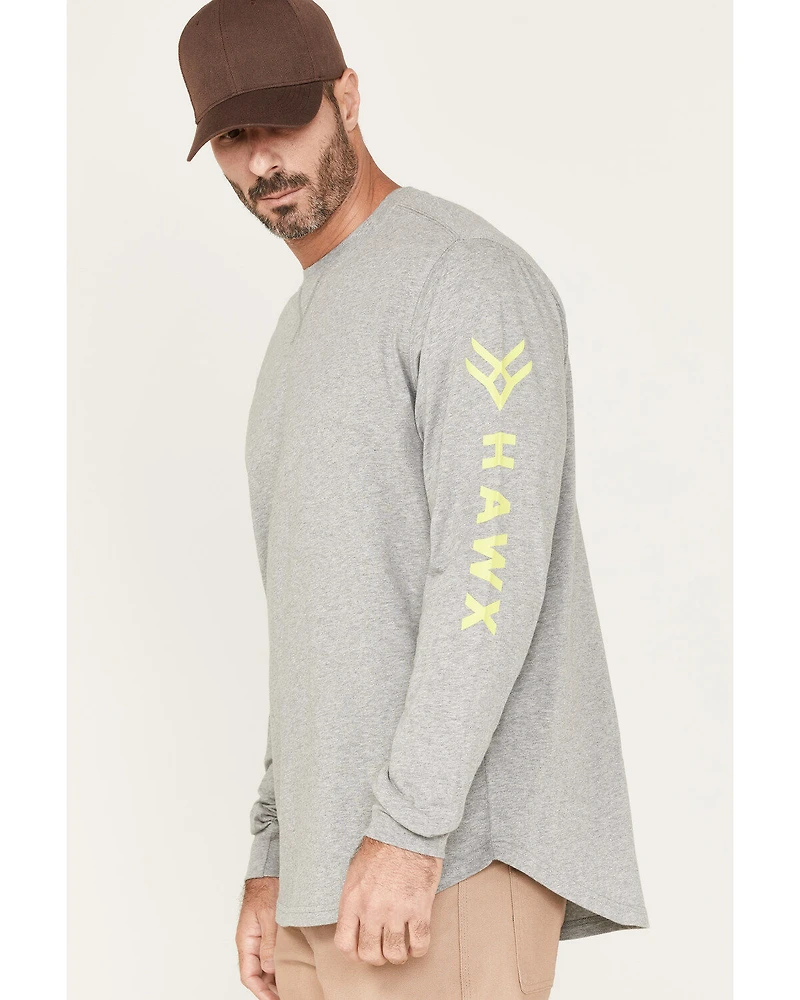 Hawx Men's Solid Logo Graphic Work T-Shirt