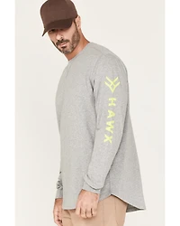 Hawx Men's Solid Logo Graphic Work T-Shirt