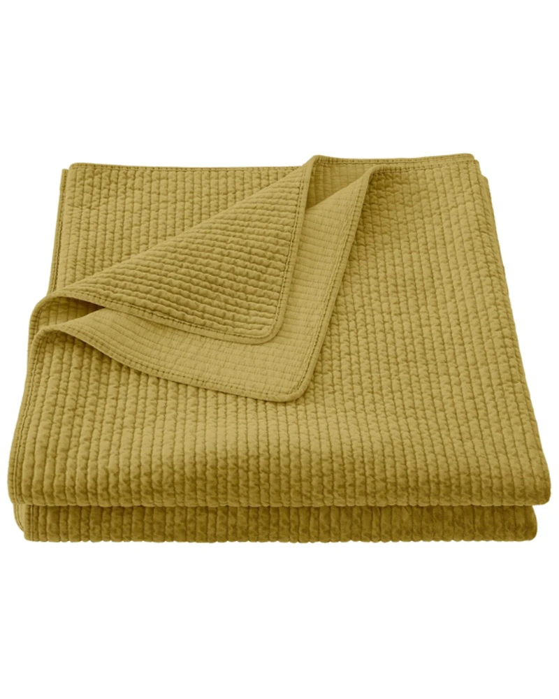 HiEnd Accents Tuscan Stonewashed Cotton & Velvet 3-Piece Full/Queen Quilt Set