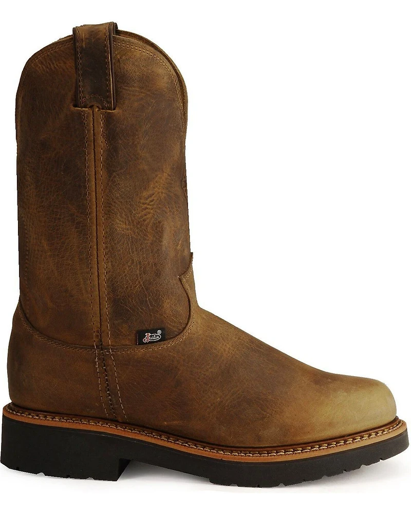 Justin Men's J-Max Blueprint Bay Gaucho EH Pull On Work Boots - Soft Toe