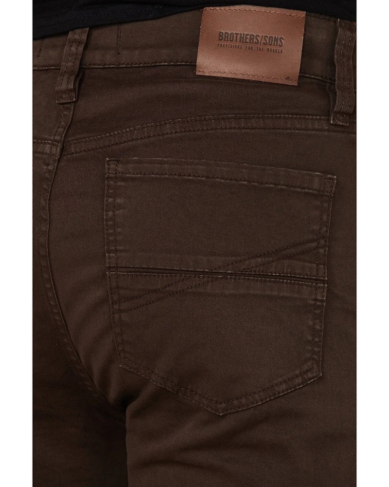 Brothers and Sons Men's Java Wash Tucker Slim Straight Stretch Denim Jeans