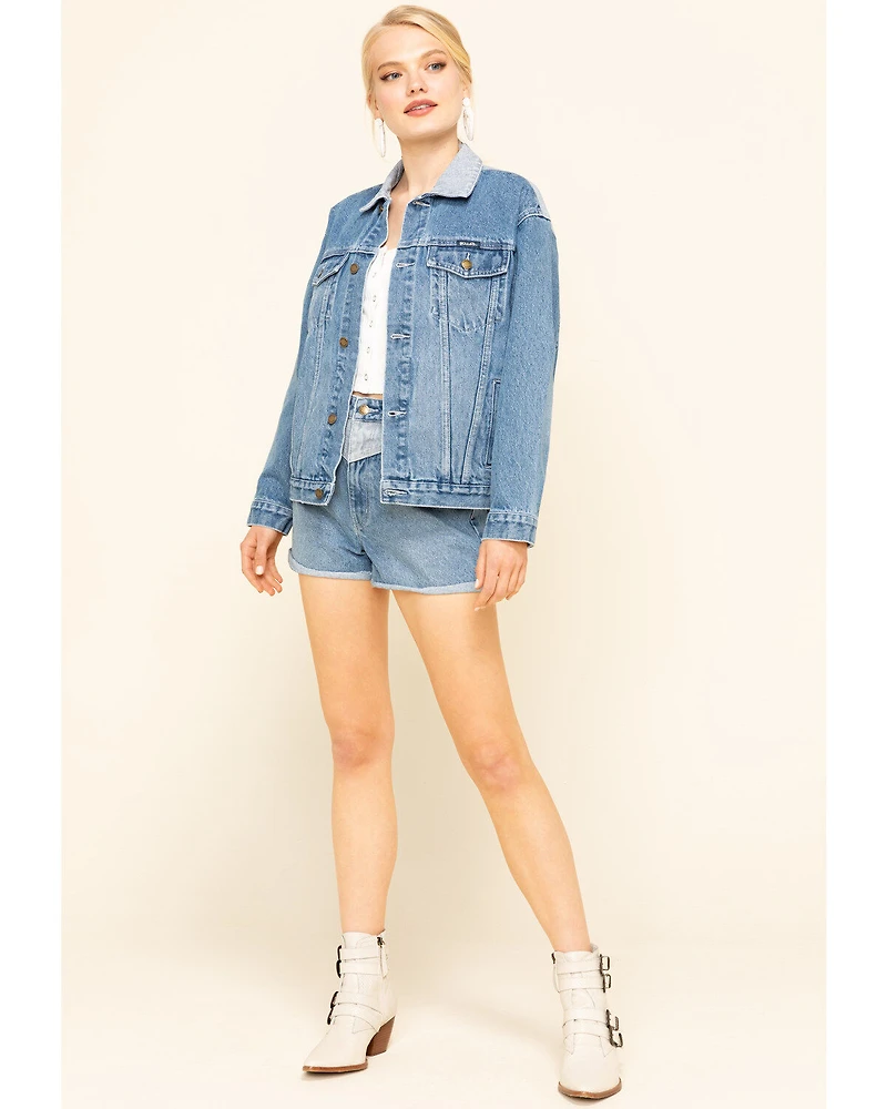 Rolla's Women's Medium Contrast Back Yoke Denim Jacket