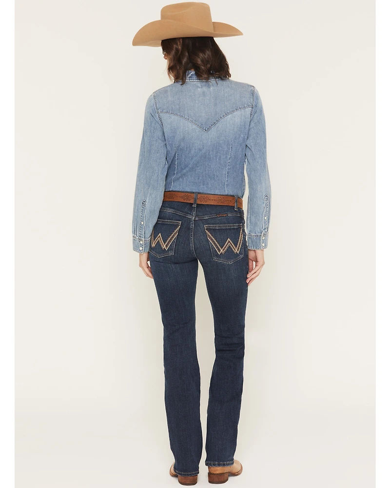 Wrangler Women's Willow Dark Wash Mid Rise Bootcut Ultimate Riding Jeans