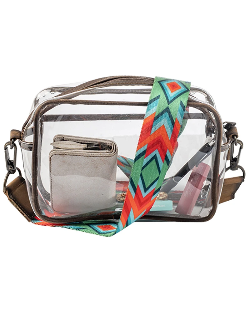 STS Ranchwear by Carroll Women's Lucy Clear Stadium Crossbody Bag